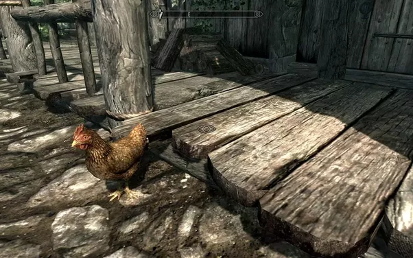 killing a chicken in skyrim